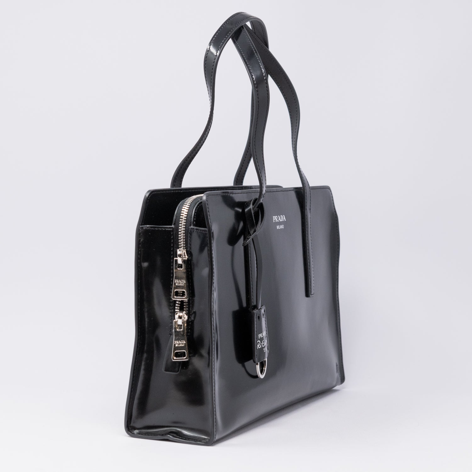 BORSA RE-EDITION 1955 MEDIUM N PELLE SPAZZOLATA - PRADA -