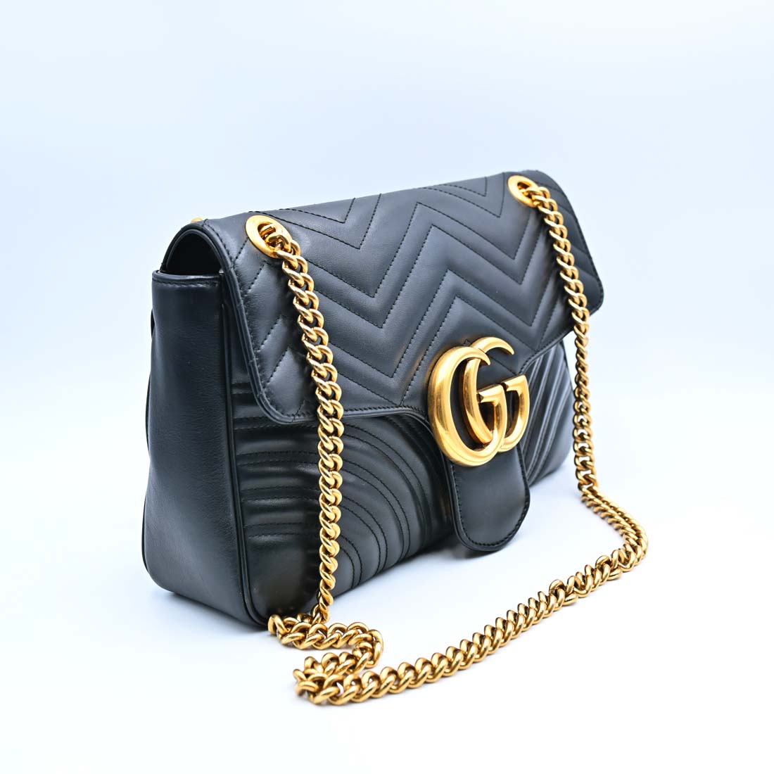 BORSA GRANDE MARMONT PELLE NERA GUCCI – CastaDivaMilano