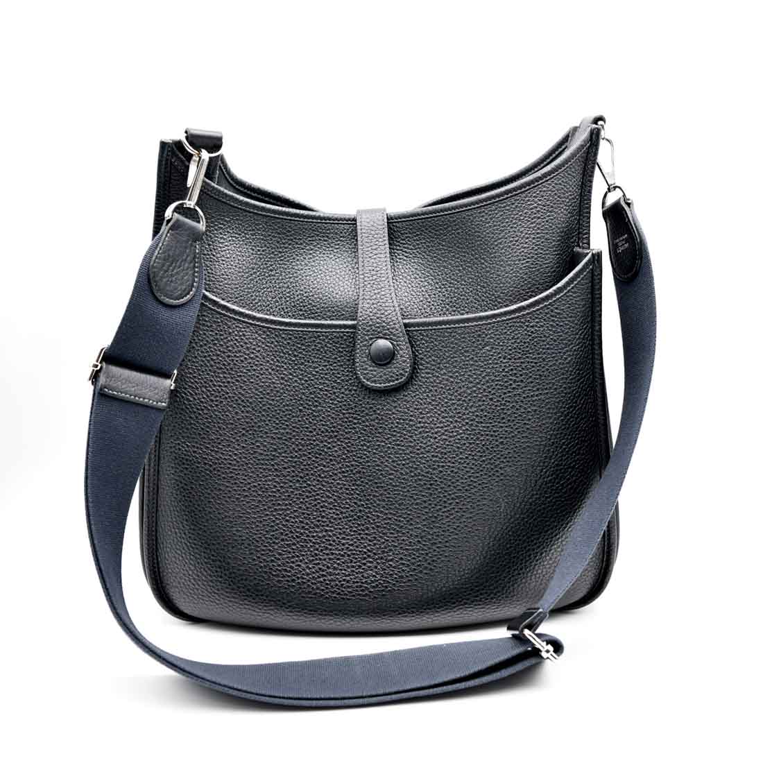 BORSA EVELYNE III PELLE BLU HERMES