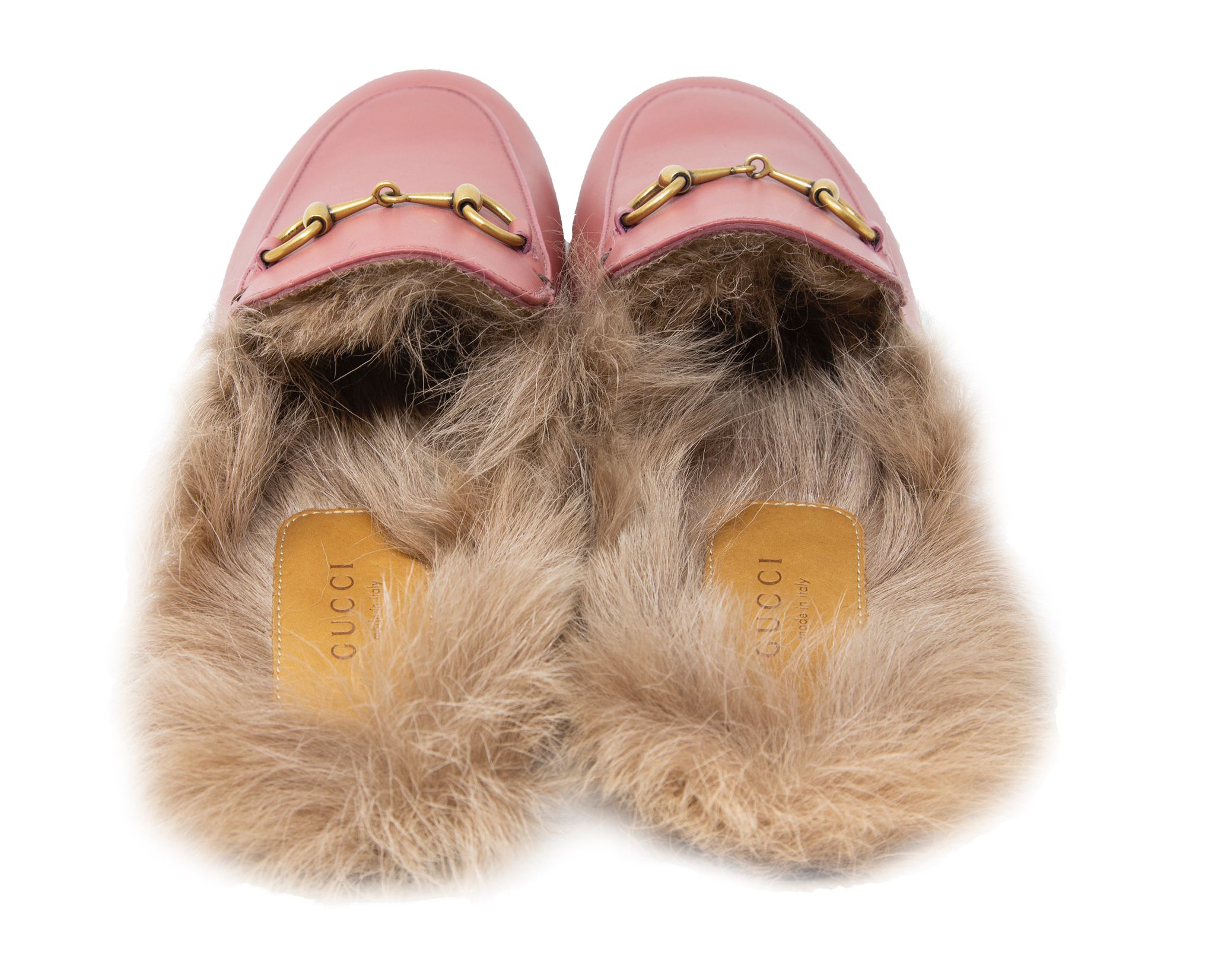 SLIPPERS PRINCETOWN IN PELLE ROSA - GUCCI -